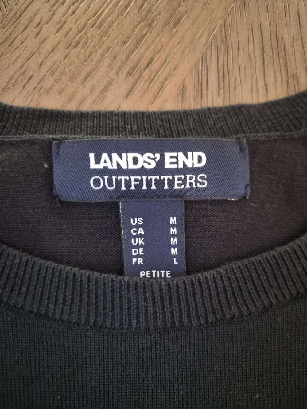 Lands' End Black Short-Sleeve Crewneck Tee - Women - Picture 2 of 3
